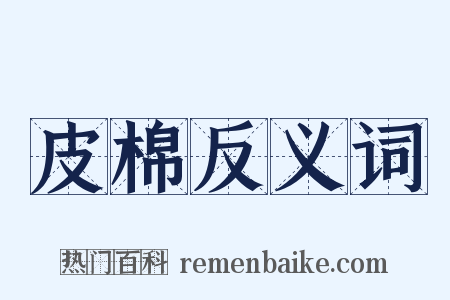 皮棉反义词是什么意思的图片